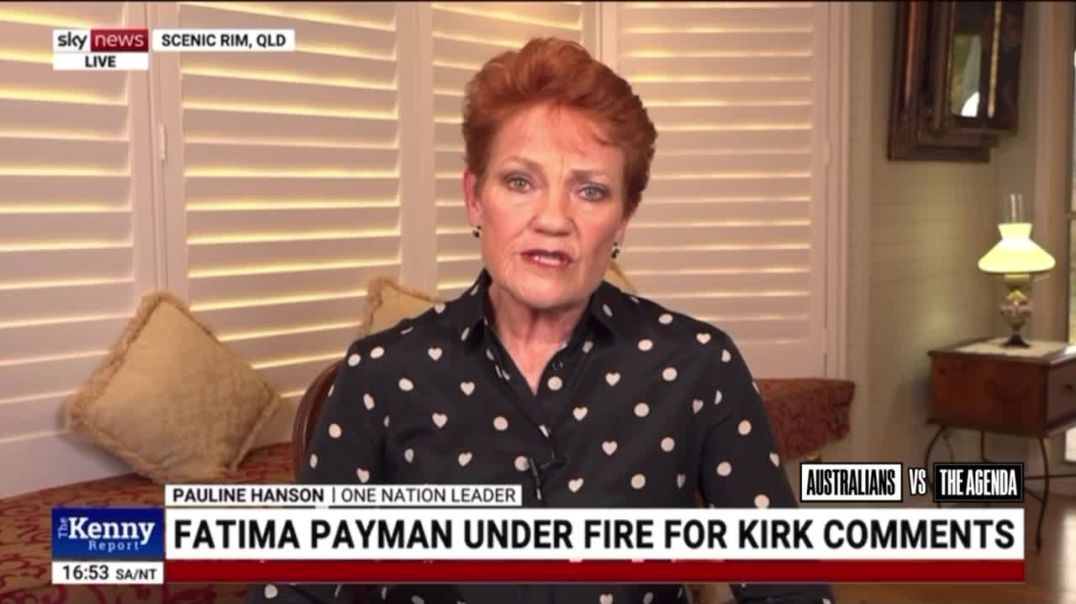 Senator Pauline Hanson has reacted to Fatima Payman’s vile comments about the assassination of Charlie Kirk, vowing that One Nation will now do “whatever it can to win her seat” when Payman is up for 