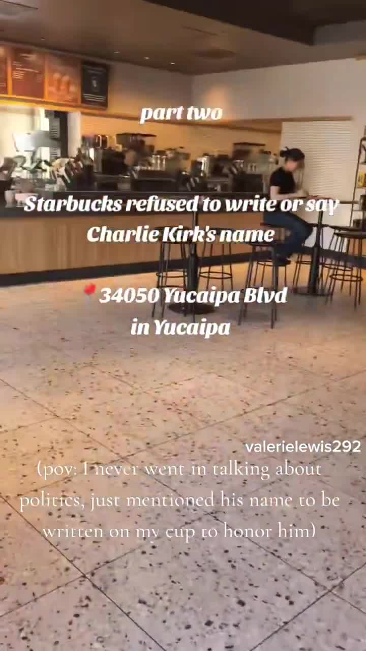 OMG  Starbucks won’t write the name Charlie Kirk on a cup because “it’s political”  Wtf is going on @Starbucks???