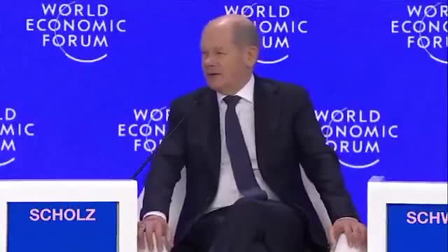 “On the question of Elon Musk”  “We have freedom of Speech in Europe - What is wrong is supporting Right Wing Positions”  German Politician Scholz attacking Elon Musk at the WEF - th...