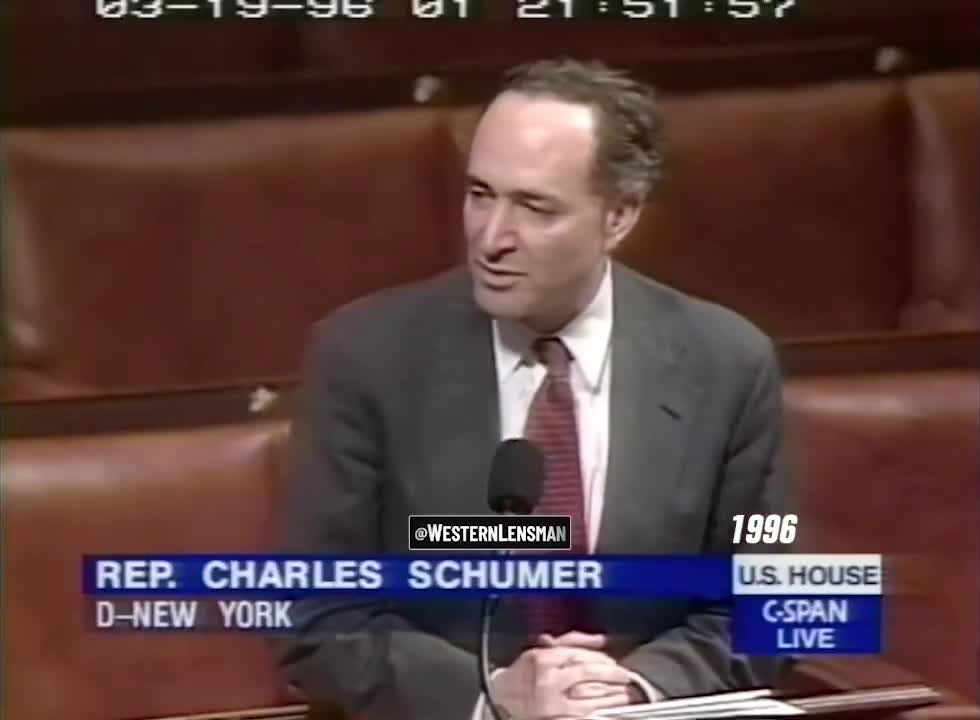 FLASHBACK: Chuck Schumer in 1996:  “People say, why can't you stop illegal immigrants from coming here?”  “The number one answer we give our constituents is when they come here, they c...