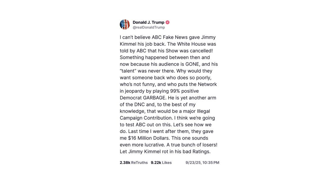 Jimmy Kimmel, watch the shit coming out of his mouth…. Bullshit, what a joke! 🤣😂