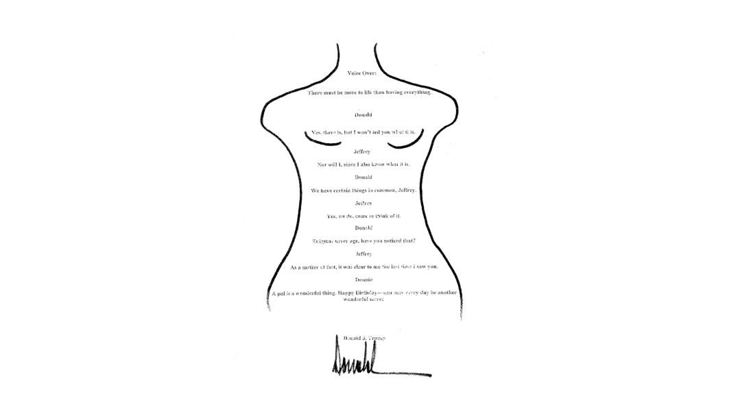 BREAKING: House Oversight Democrats have released a letter they allege was written by President Trump to Jeffrey Epstein for his 50th birthday.