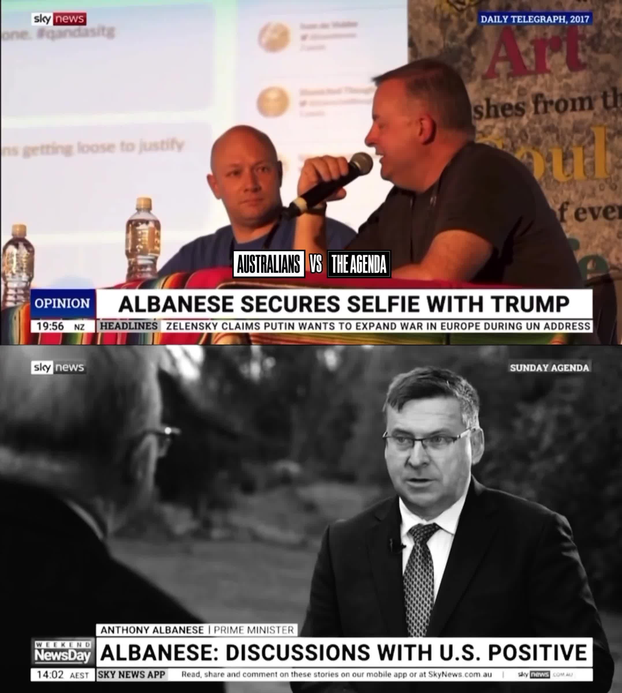 Prime Minister Anthony Albanese has gone from saying “he scares the shit outta me” to now liking US President Donald Trump.