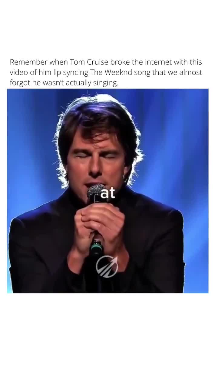 Remember when Tom Cruise broke the internet with this video of him lip syncing The Weeknd song that we almost forgot he wasn't actually singing