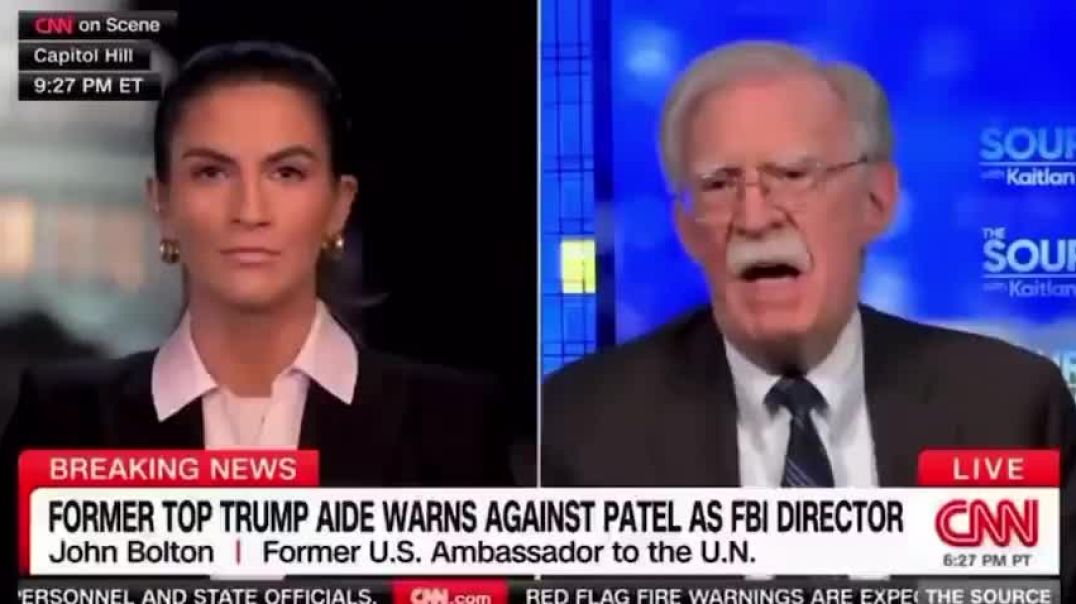 This is what panic sounds like.  JOHN BOLTON: "I think a lot of Republicans right now just wish Kash Patel, Tulsi Gabbard, and a number of other Trump nominees would just go away."