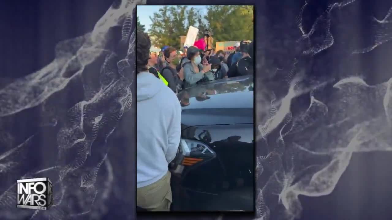 Crazed Leftist Protesters Block ICE Vehicle, Claim They Were Being 'Run Over' - Really?  Harrison Smith lays out how incidents like this pose a serious security risk to ICE officers and why ...