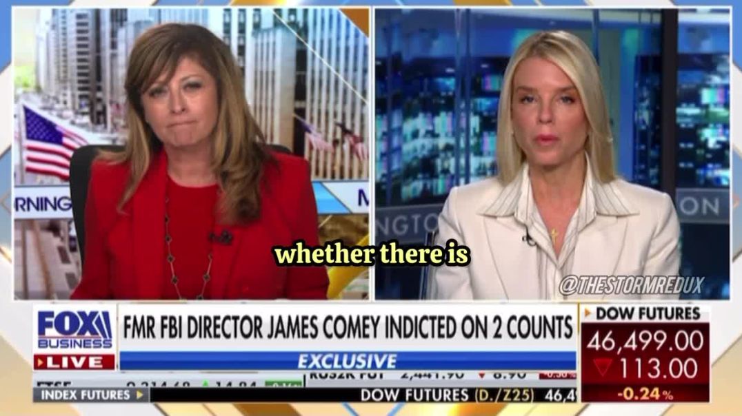 AG Pam Bondi just joined Maria Bartiromo and was asked about grand conspiracy charges and if more charges are coming. Her answer: