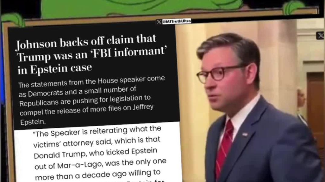 Ooooo Interesting.. Speaker Mike Johnson walks back his claim that Donald Trump was an “FBI Informant” in the Epstein Case