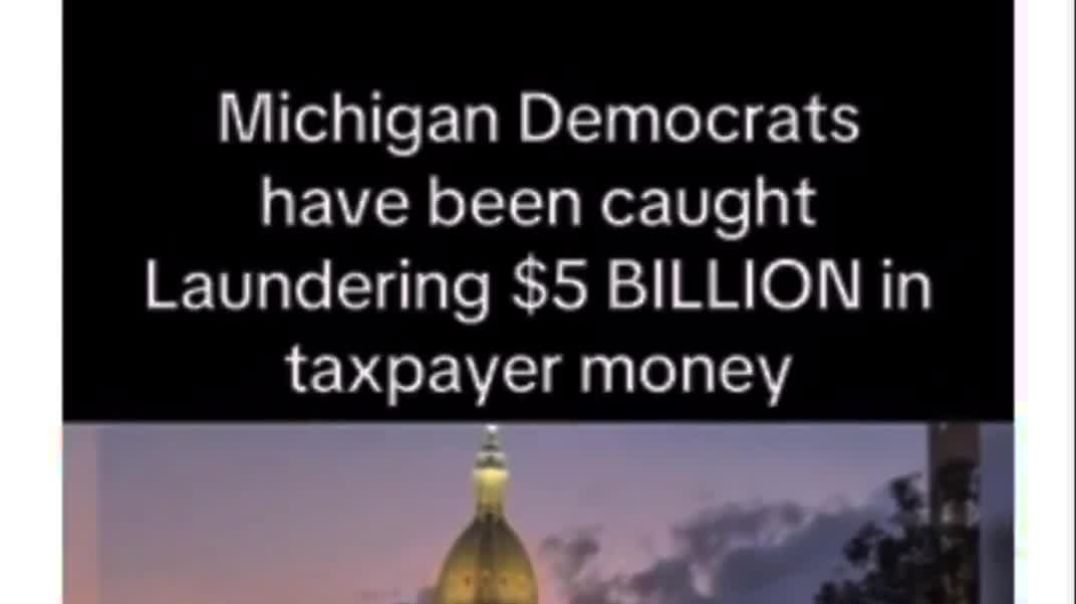 Michigan Democrats have been caught red-handed laundering $5 BILLION in taxpayer dollars.  Zero national media attention…