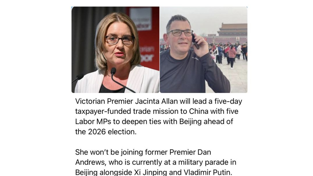 -Former Victorian Premier Dan Andrews has just been greeted by CCP Leader Xi Jinping.