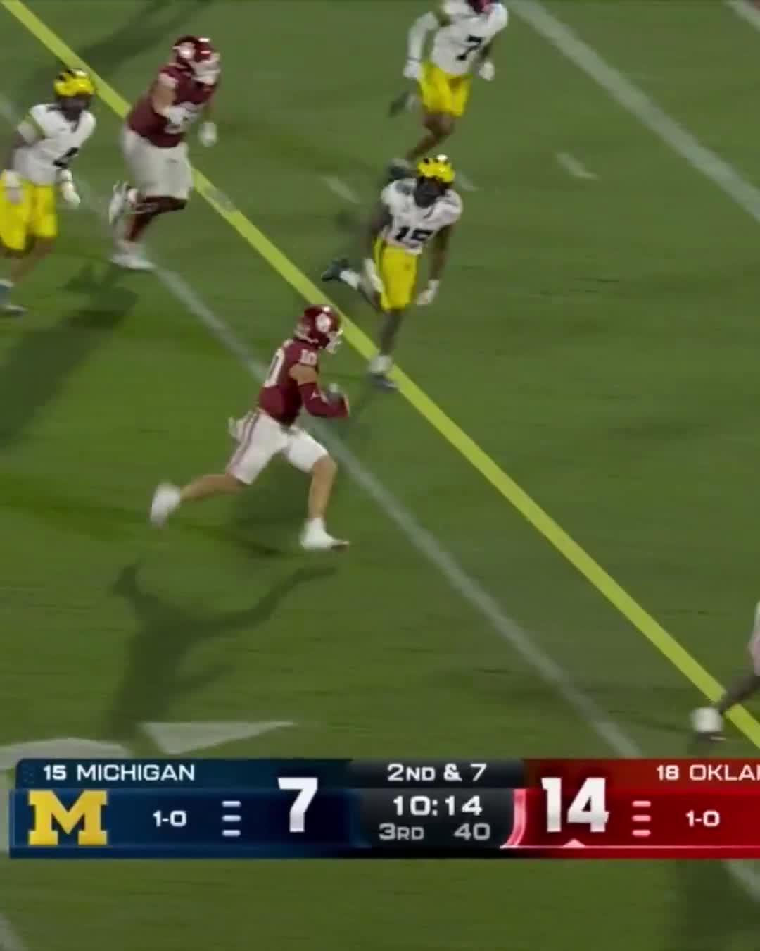 JOHN MATEER WITH ANOTHER RUSHING TD 🔥   Watch Michigan-Oklahoma on ABC and the ESPN App 🏈