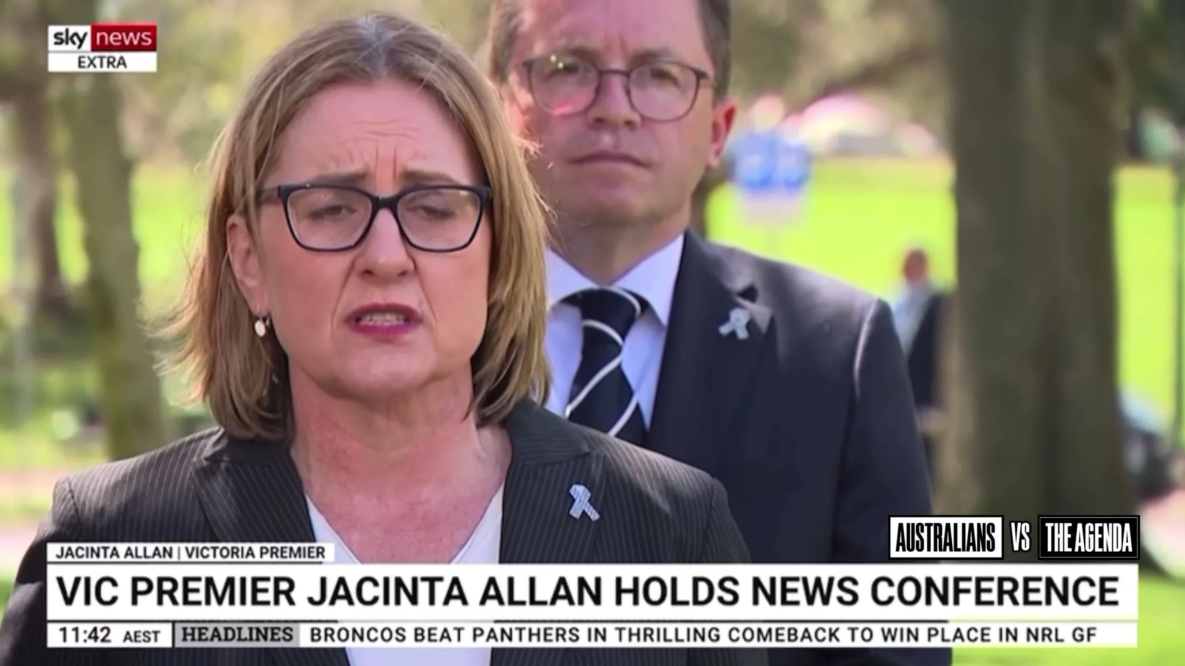 Victorian Premier Jacinta Allan claims the machete bin program is working, while in the same breath sends her condolences to an 18-year-old Aboriginal man who was murdered by a machete.