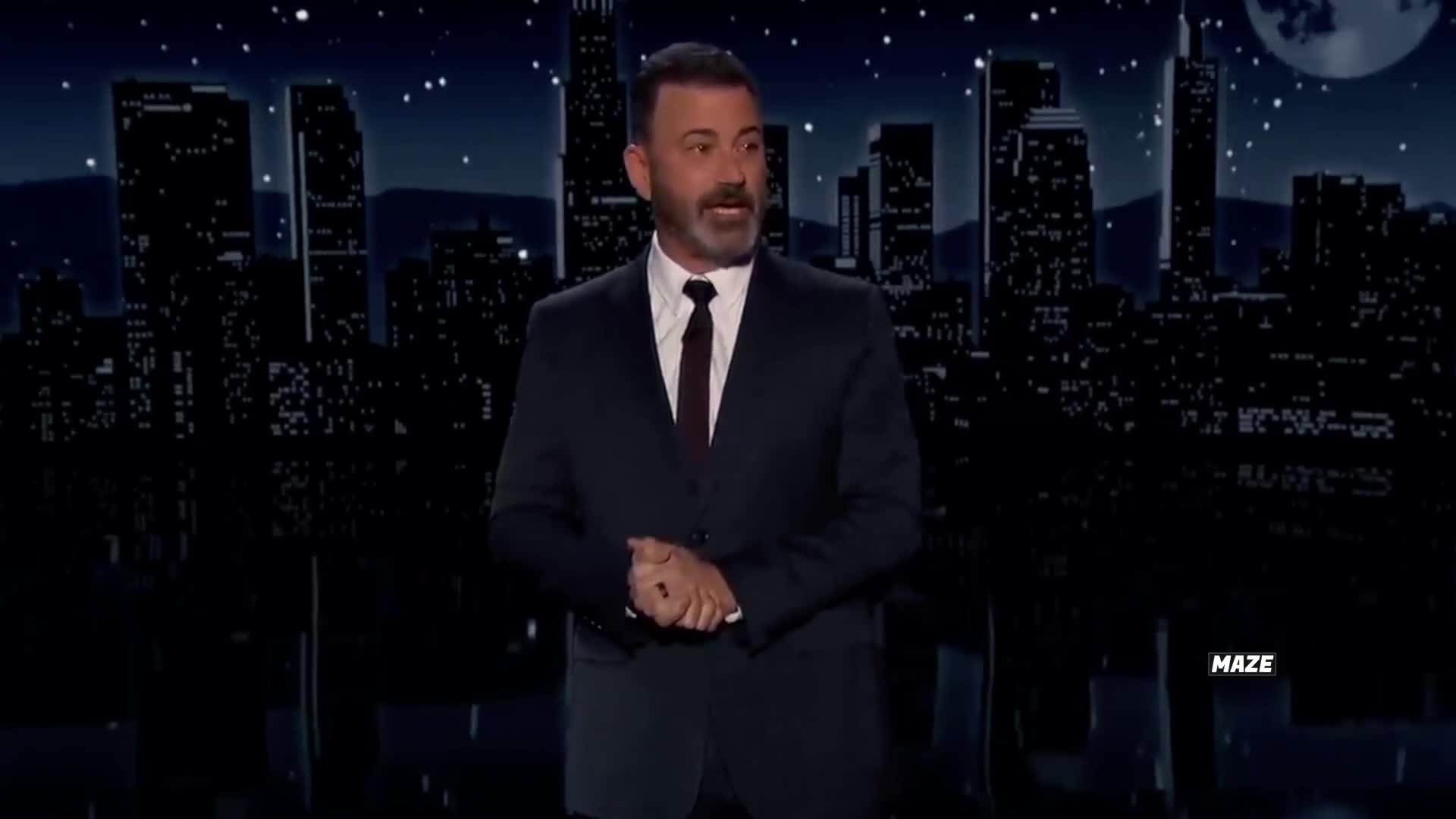 2023. Jimmy Kimmel celebrates Tucker Carlson getting fired from Fox.