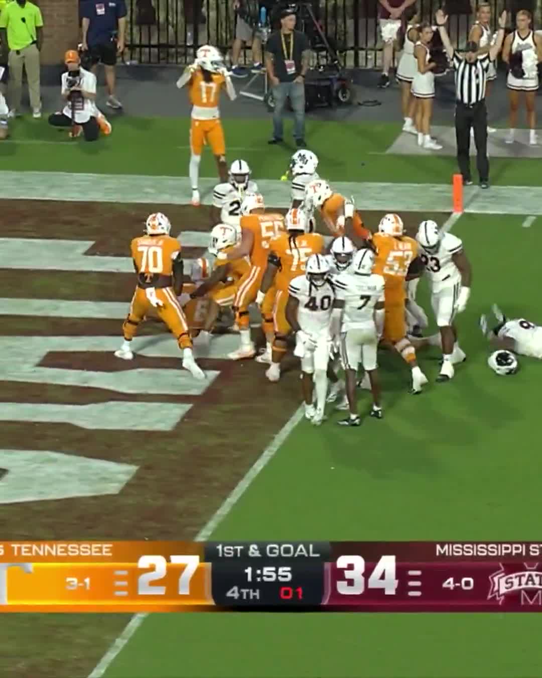 TENNESSEE TIES IT UP WITH LESS THAN TWO MINUTES REMAINING 😱   Watch now on @SECNetwork and the ESPN App 🍿