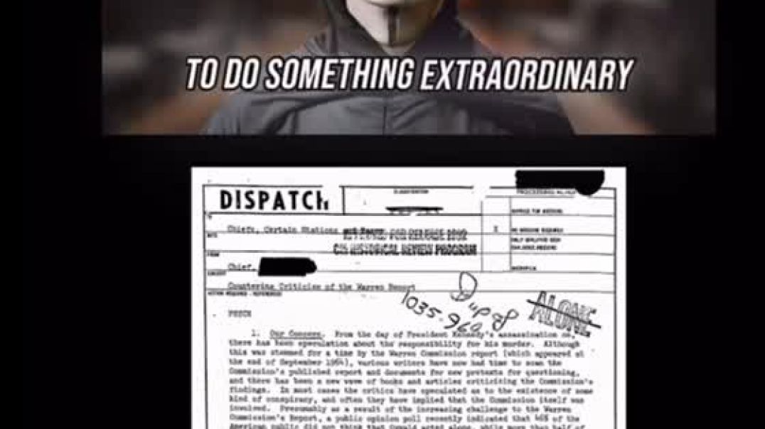 🚨 Secret CIA Memo – Dispatch 1035-960 The 1967 document that weaponized the term “conspiracy theory” to silence dissent.