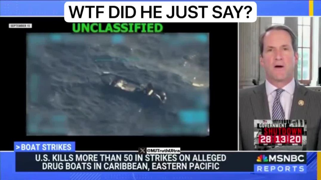 Ummm what!? 😱   Dem Rep. Jim Himes says MAGA better be careful cheering on blowing up foreign drug cartels, because if Democrats such as AOC ever get power again, they will Kill Americans  Holy Shyt!