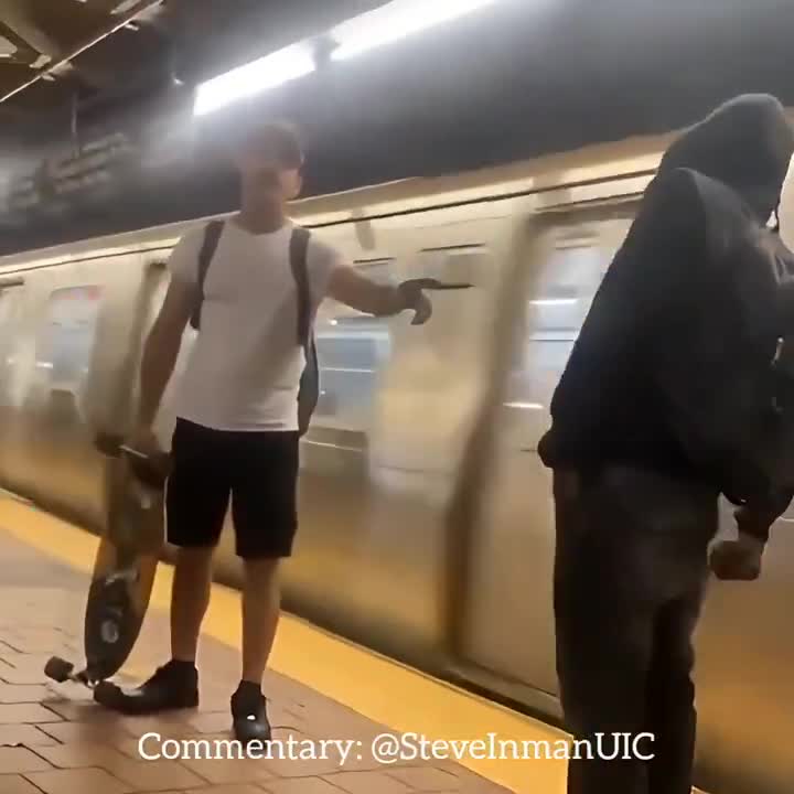He brought a knife to a skateboard fight and lost.