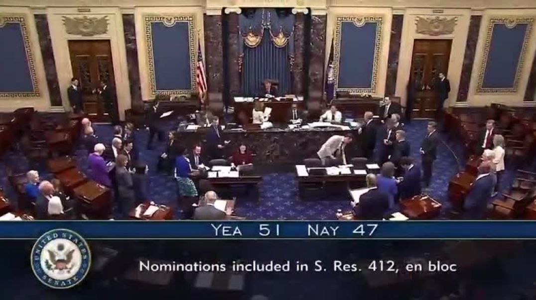 BREAKING: The US Senate just confirmed 107 President TRUMP nominees all in one go, 51-47.  This is despite Chuck Schumer's shutdown.