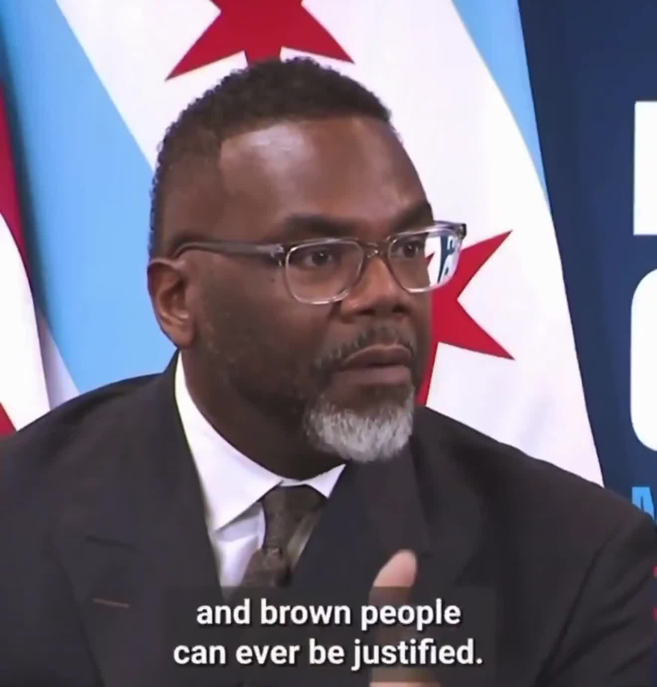 WTF. Chicago Mayor Brandon Johnson is claiming that Trump is zip-tying black babies and throwing them in the back of vans at night.  Literally what???