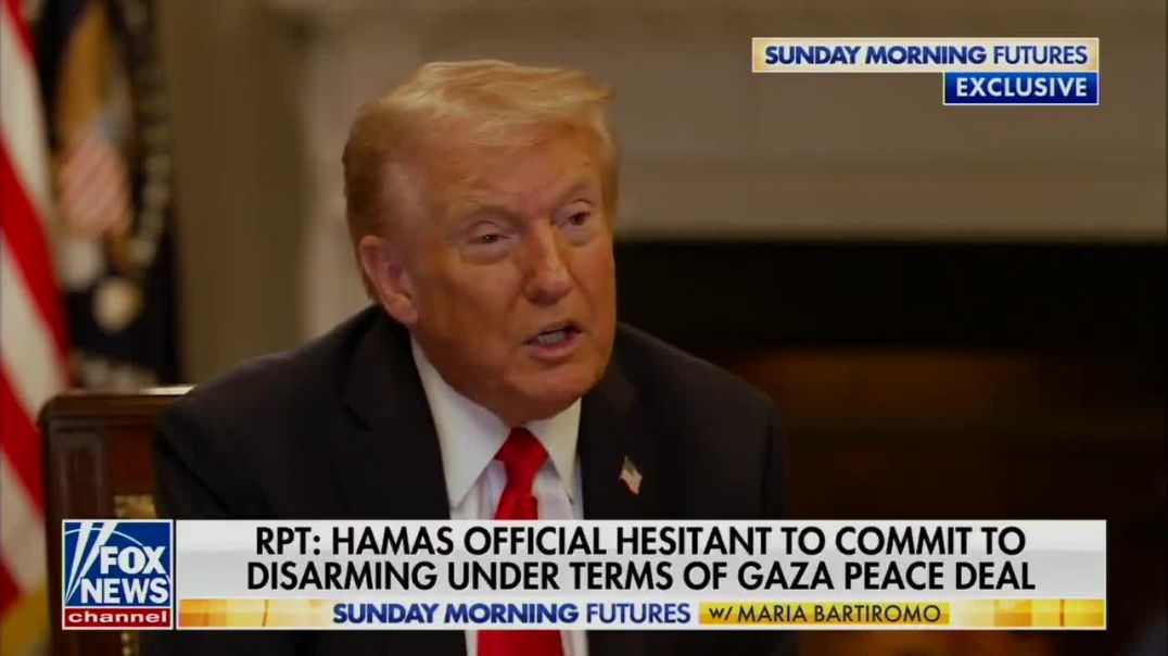 Will Hamas disarm? Trump: 'they said they would, it’s down that they would' But 'if WE have to, we’ll disarm them'