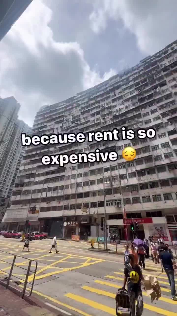 The sad reality for millions of people living in Hong Kong where there isn’t enough Housing and most of it is simply unaffordable.