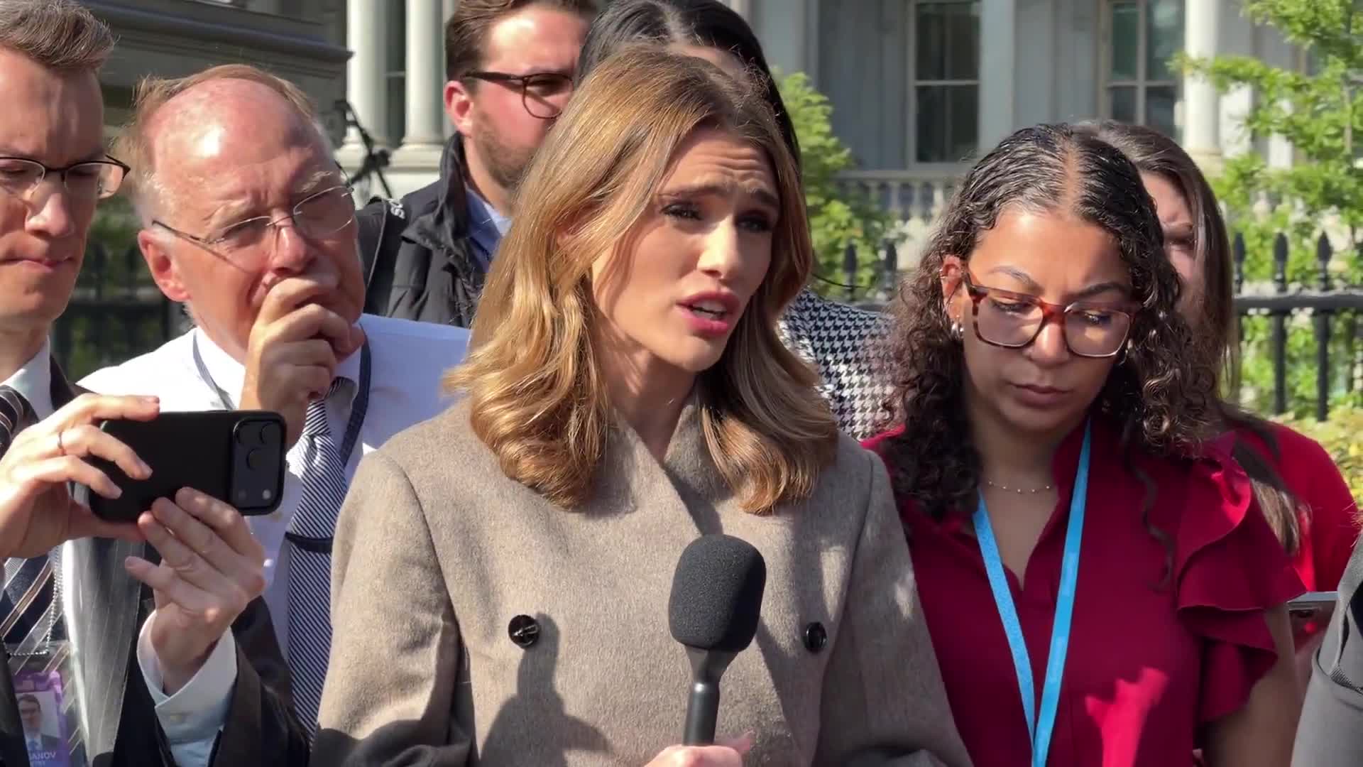Q: “Can you give us an estimate on the amount of federal workers that the Trump Administration wants to fire during the government shutdown?”  White House Press Secretary Karoline Leavit...