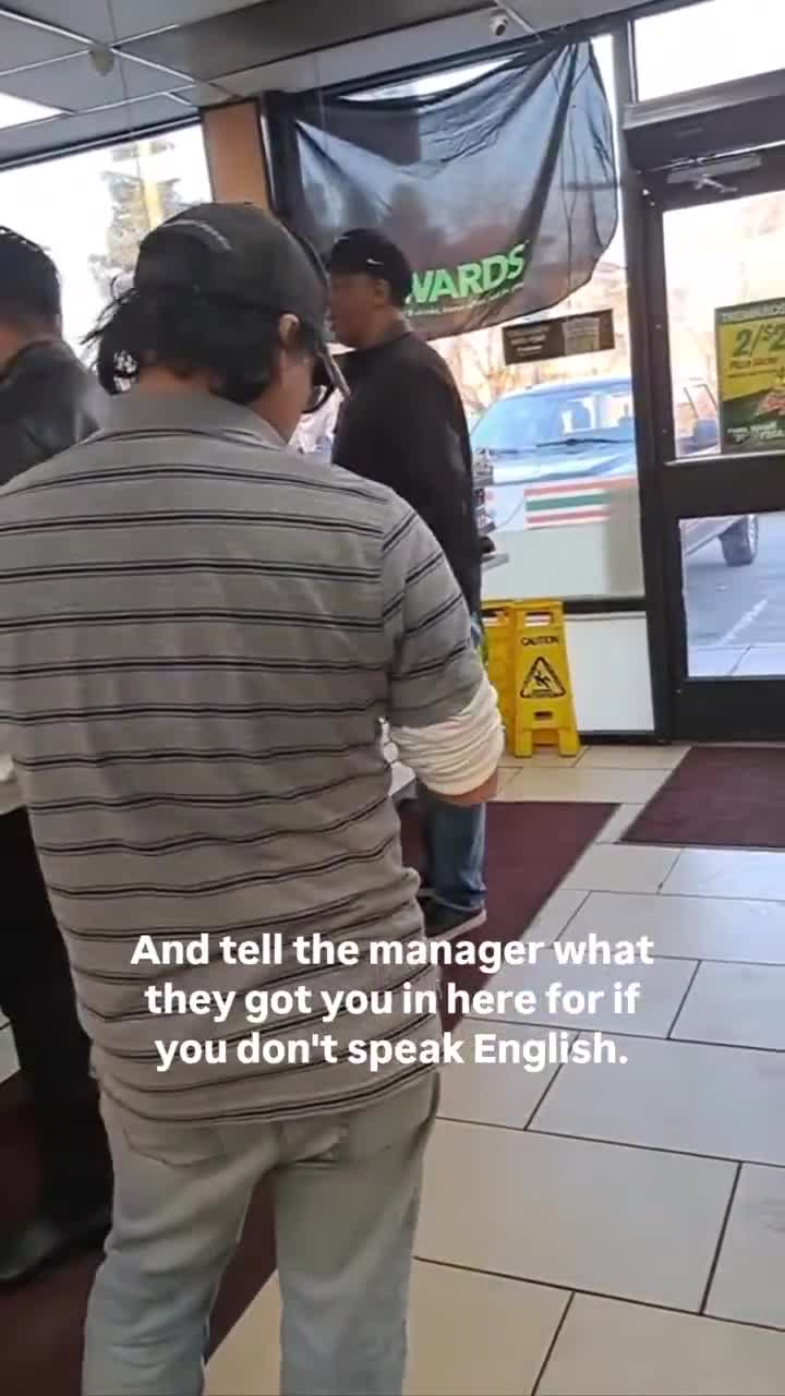 A man at 7-Eleven gets angry after being given the wrong change by a clerk who doesn’t speak English well.   Do you think he overreacted?