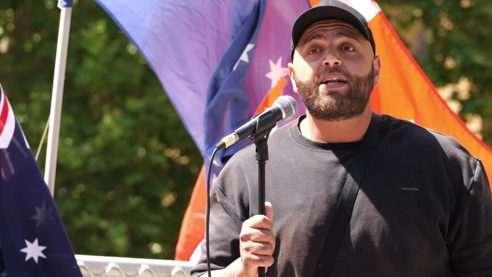 Social Media Personality Mad Unit Au at the March for Australia.
