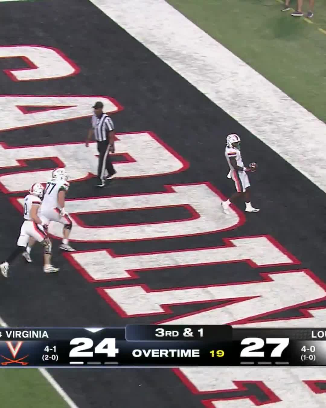 NO. 24 VIRGINIA TAKES DOWN UNDEFEATED LOUISVILLE IN OT 🤯   @UVAFootball