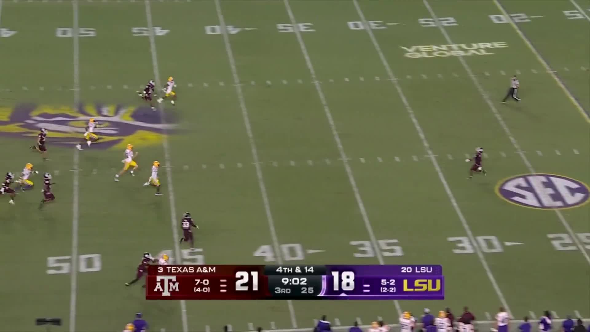 KC CONCEPCION TAKES THE PUNT RETURN BACK FOR THE TD 🔥   The Aggies extend the lead 👀