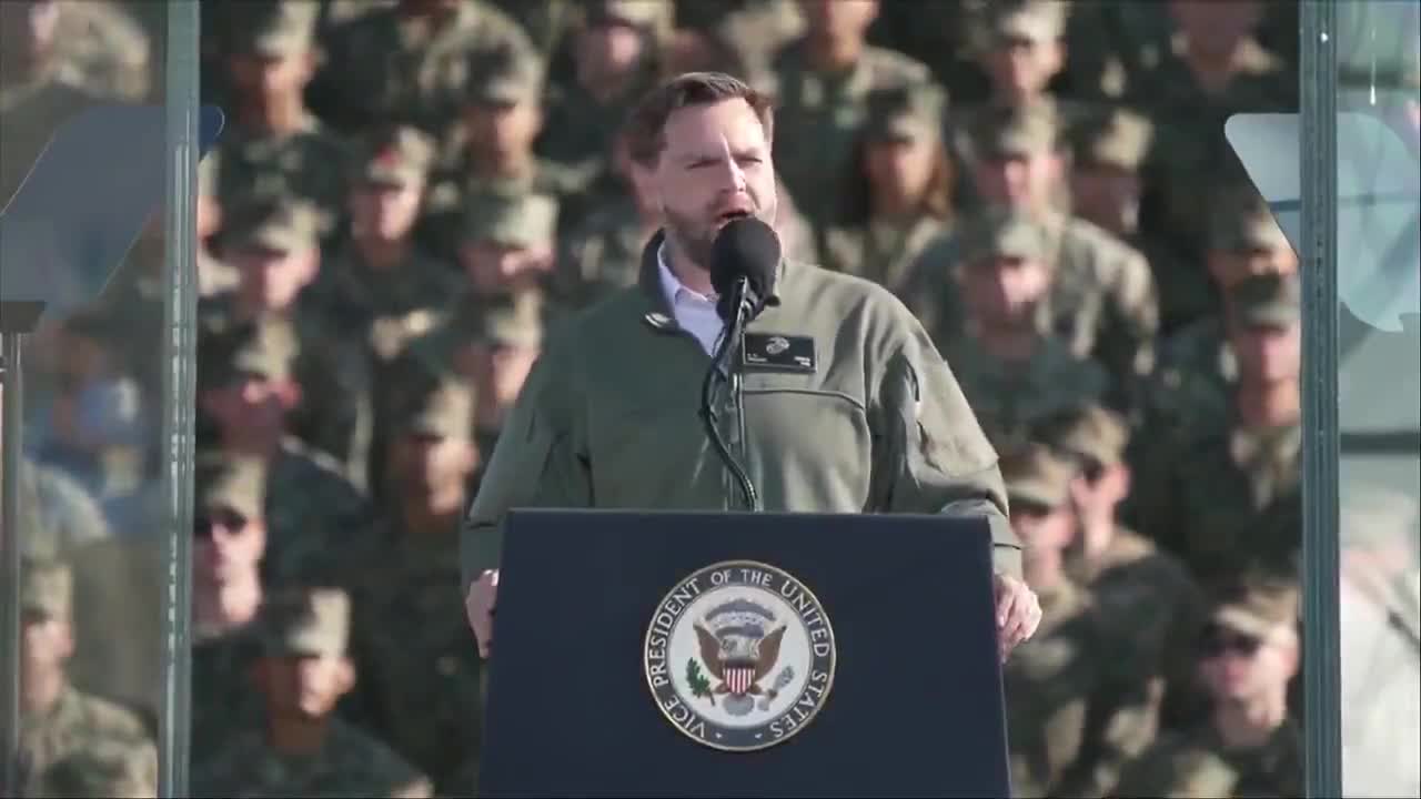 Vice President JD Vance: “It is NOT our diversity that makes us stronger — it is our common purpose. It is our common mission. It is the fact that every single person here bleeds Marine ...