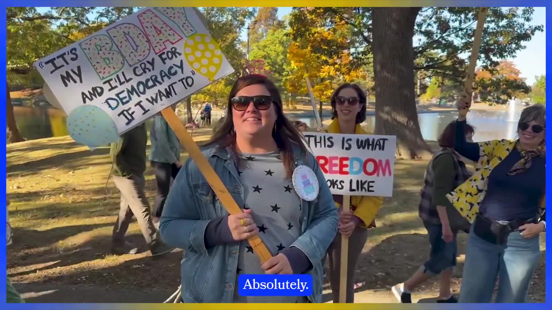No kings protester says her birthday wish is for Trump to die The Democratic Party is the party of violence and death They want us all dead and they’re not even hiding it