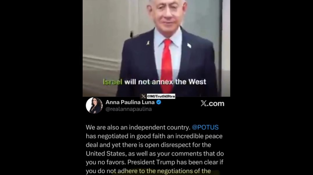 Netanyahu is actively trying to sabotage the Peace Deal…  When asked about President Trump’s statement saying he will not allow Israel to Annex the West Bank, he thanked Donald Trump, but in the end,