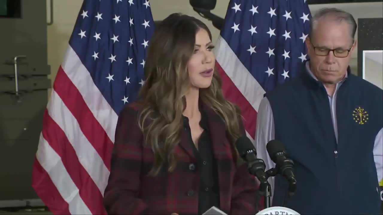 JUST IN: Kristi Noem announced that as part of Operation Midway Blitz in Indiana, ICE arrested 223 illegals.  These arrests include 47 semi-truck drivers and another 82 who drove box trucks,...