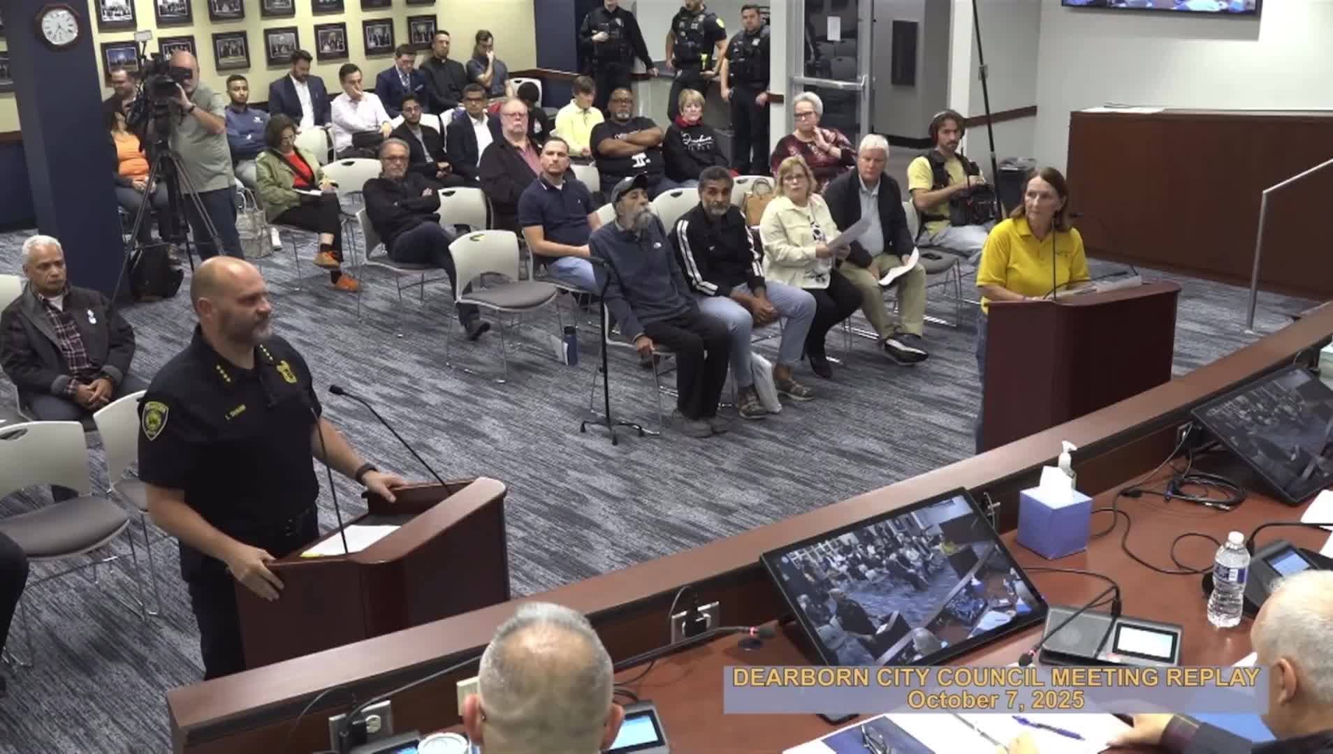 MusIim Dearborn Police Chief Shahin on the IsIamic calls to prayer blasting FIVE TIMES STARTING AT SUNRISE, DAILY:   