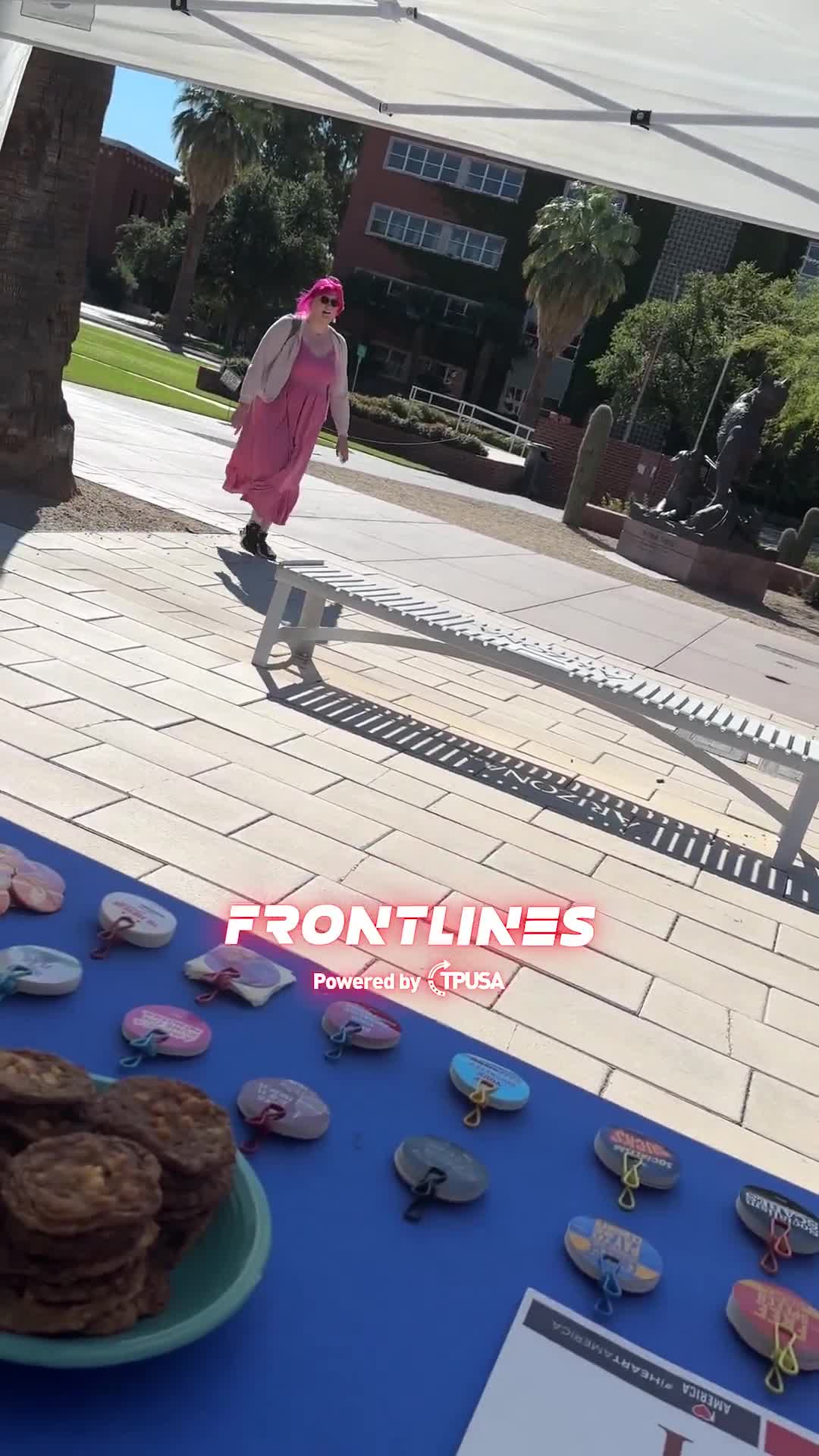 Pinkhaired student at University of Arizona tells Republican students to “watch your neck” She should be expelled immediately @uarizona