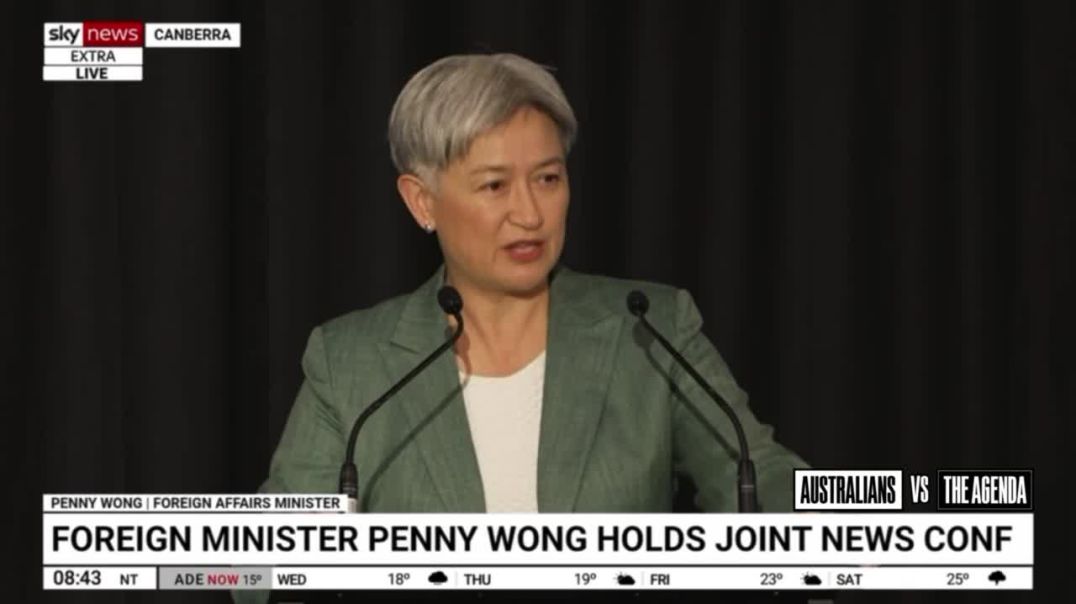 Foreign Minister Penny Wong ends her address to the United Nations Association of Australia by declaring: “our country helped create the UN, and we want to help create its future” before stepping in f