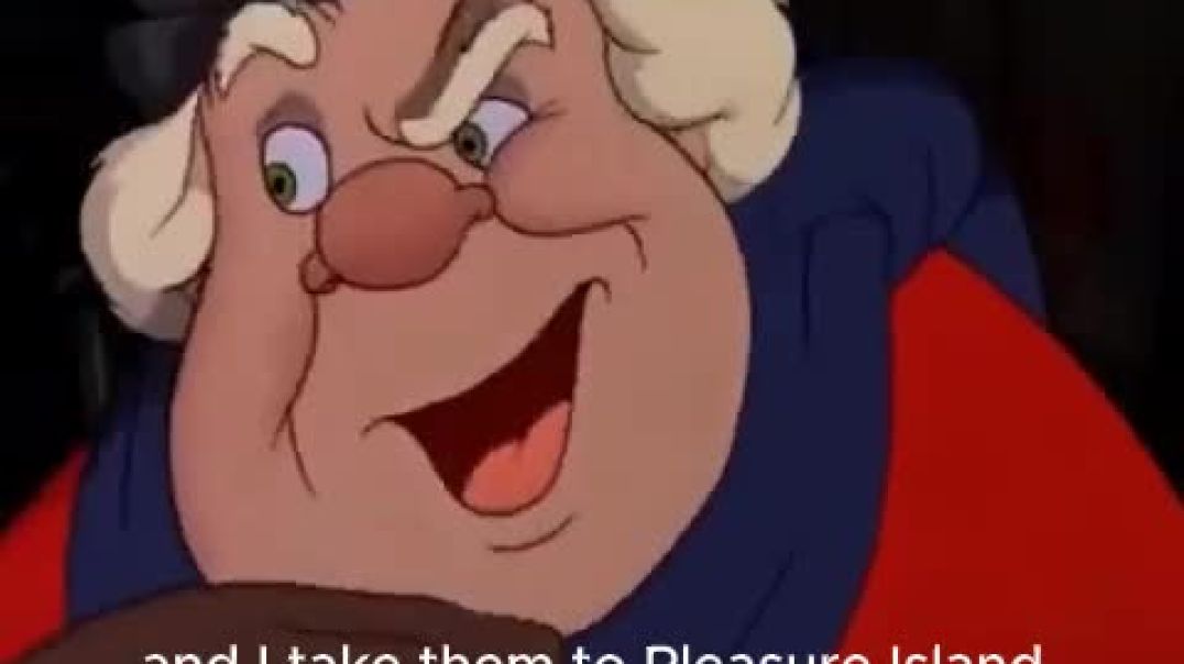 The Pinocchio movie from 1940.  Disney telling us about the pleasure island that existed way before you know who.