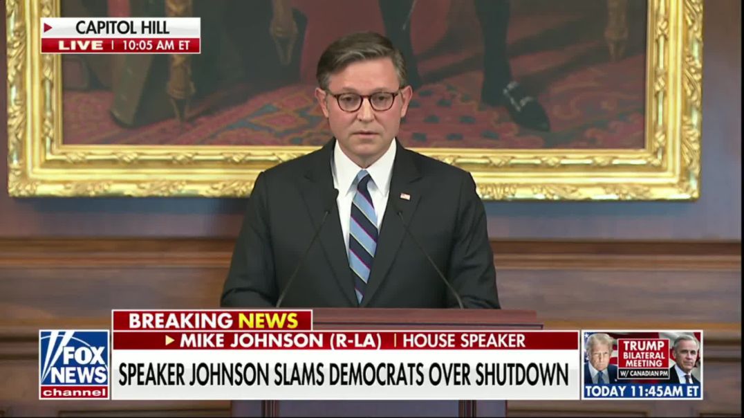 Part 1: Speaker Mike Johnson just TRUTH NUKED Sen. Chuck Schumer for causing the Government Shutdown.