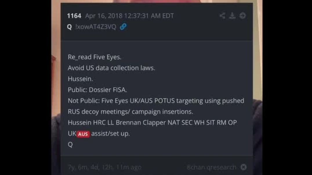 Australia and UK were heavily involved with The FISA and if we flip the perspective we are going to see how instrumental they both were in helping take down the Corrupt Criminal Network