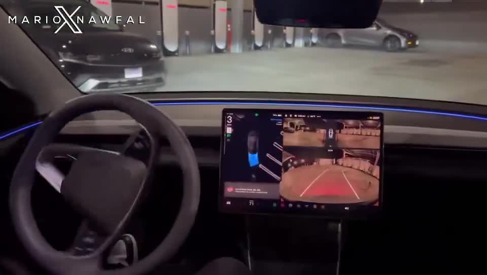 TESLA FSD V14 – PARKING LIKE IT OWNS THE LOT  Humans guess, V14 glides. It’s got precision, patience, and zero curb rash!  Park Perks:  •⁠  ⁠Slides into tight spots like it rehears...