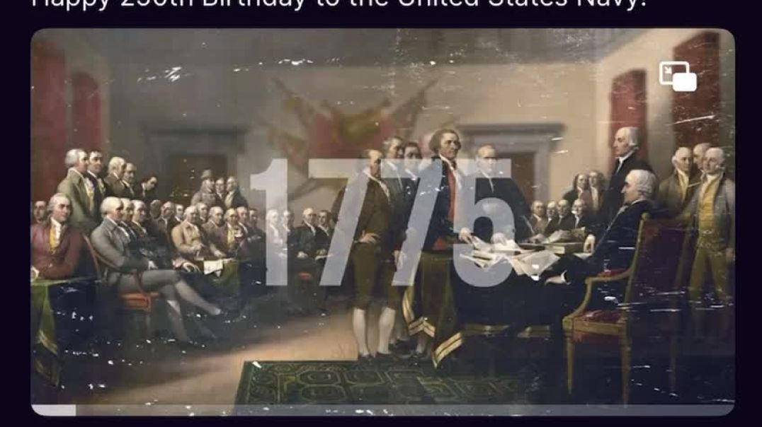 Nice little “17” breadcrumb in Trump’s 250th birthday wish to the United States Navy today. Although Trump celebrated the Navy’s birthday on October 5th, the Navy’s actual founding date is October 1
