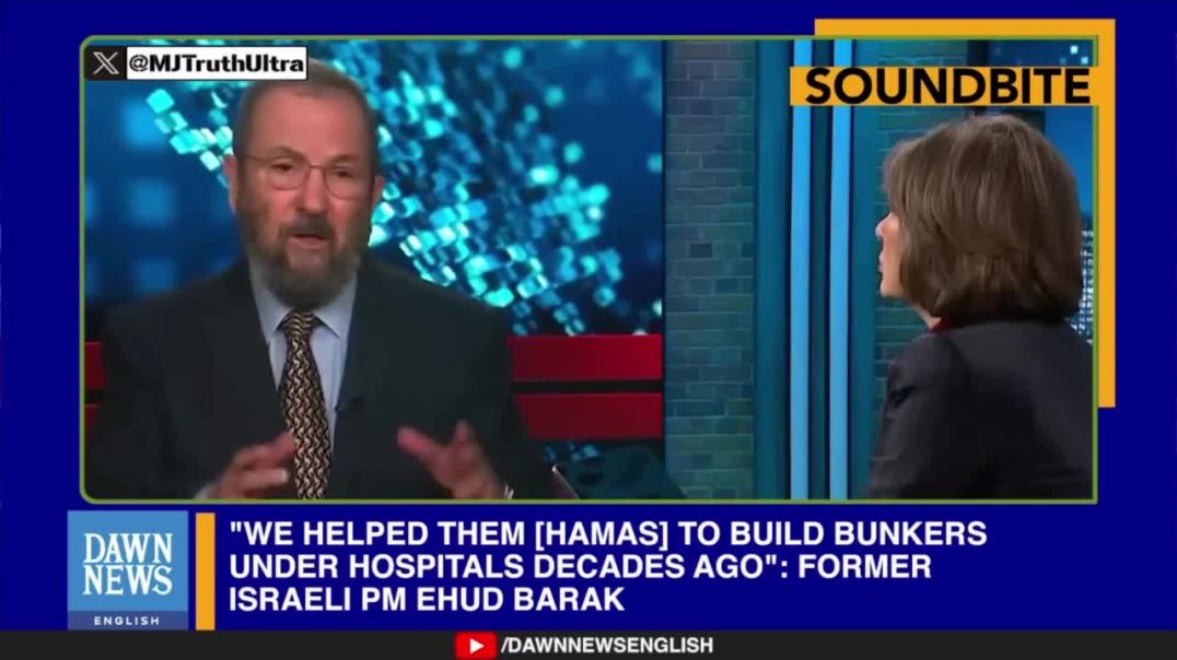 Former Israeli PM Ehud Barak:  We helped Hamas build bunkers under hospitals…   So when you hear just how evil Hamas is for building bunkers under hospitals… remember who built them.