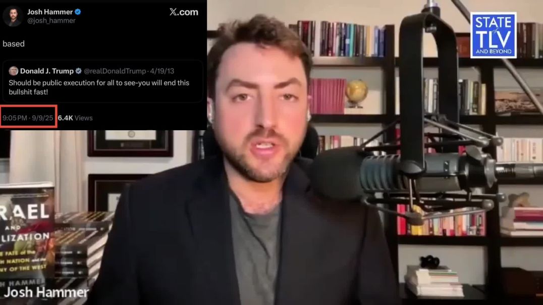 Israeli asset Josh Hammer resurfaced a 12-year-old Trump tweet about public executions just hours before Charlie Kirk’s assassination.