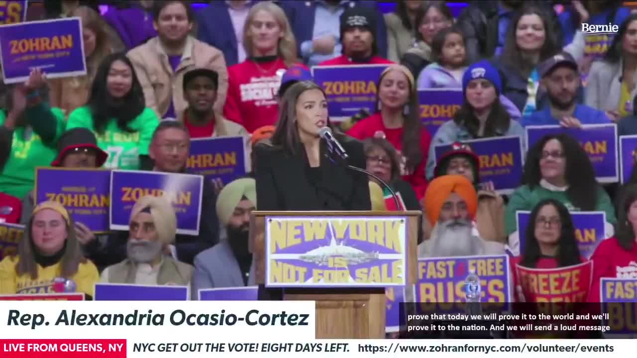 Democrat Rep. Alexandria Ocasio Cortez: “We will send a message that to ICE that secret police do not belong here.”