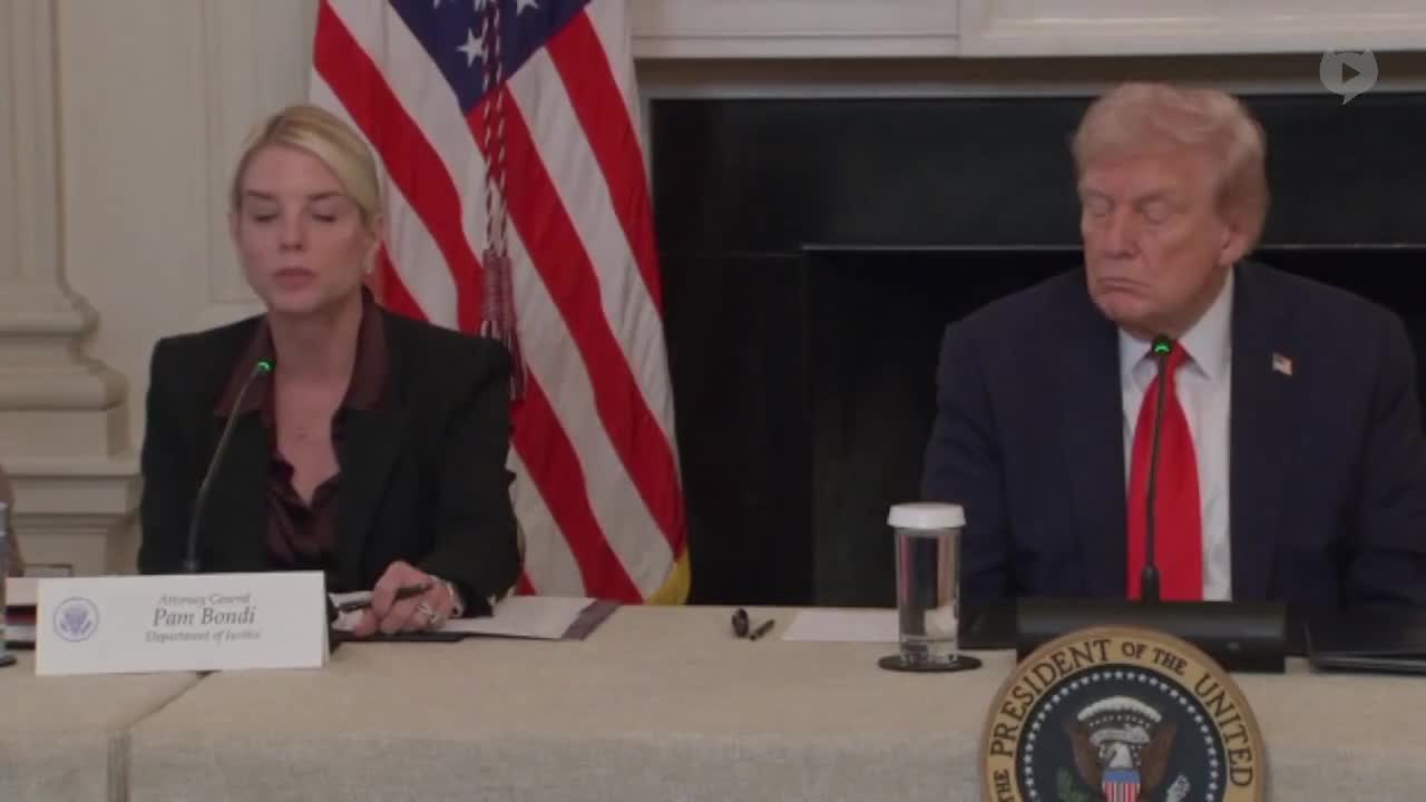 Attorney General Pam Bondi: “Just like we did with cartels, we're going to take the same approach, President Trump, with Antifa. Destroy the entire organization from top to bottom. We're g...