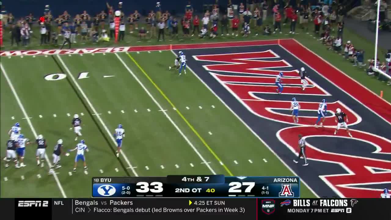 THE COUGARS TAKE DOWN ARIZONA IN 2OT TO STAY PERFECT‼️  BYU completes its first fourth quarter double-digit comeback since 2015 👏