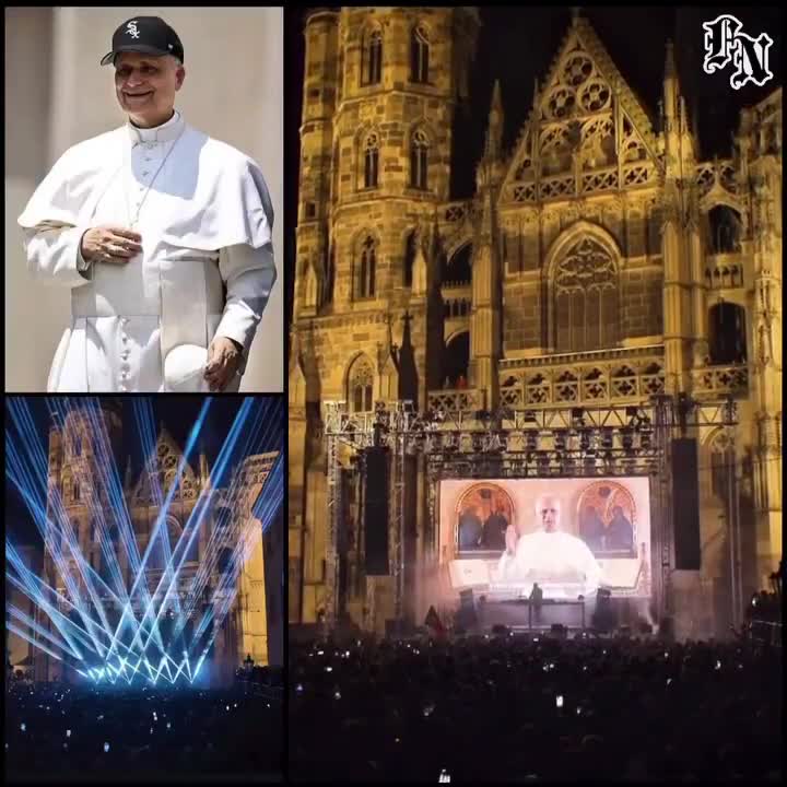 The pope had a priest turn a cathedral into a full-blown rave for the archbishop's 75th birthday