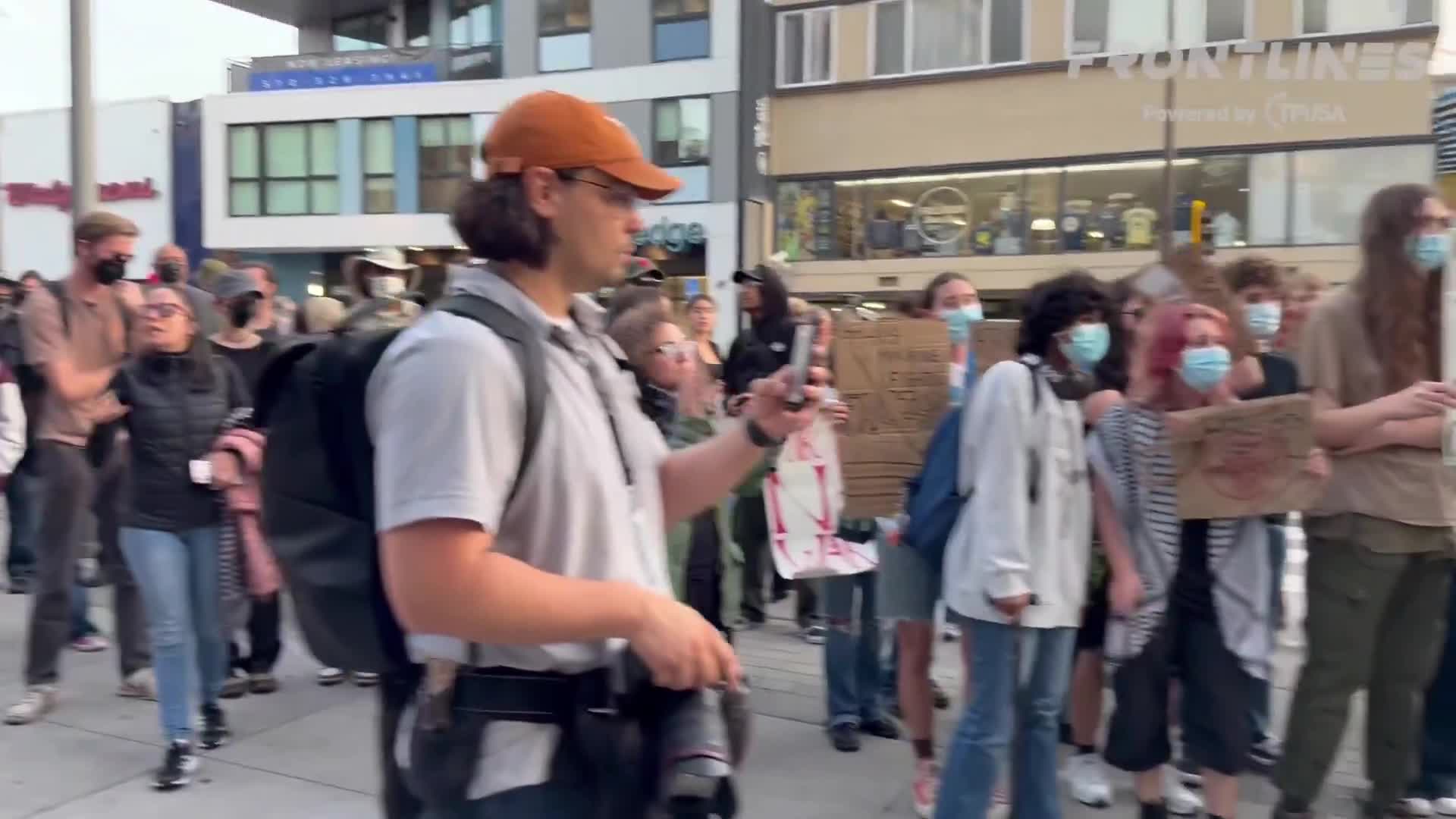 Antifa shouting “f*** you dead homie” at a TPUSA event in UC Berkeley to mock Charlie’s ass*ssination  How are we supposed to share a country with these demonic freaks??