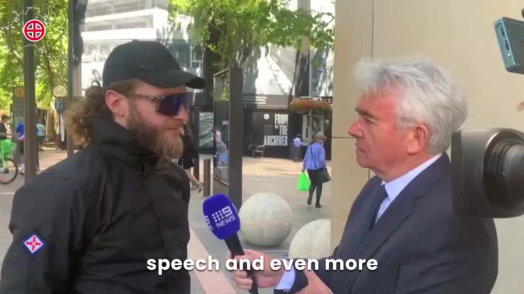 Full Channel 9 interview with White Australia's Joel Davis about the National Socialist Network's "abolish the Jewish lobby" protest in Sydney on Saturday.  Only a few seconds made